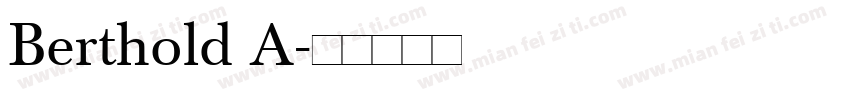 Berthold A字体转换